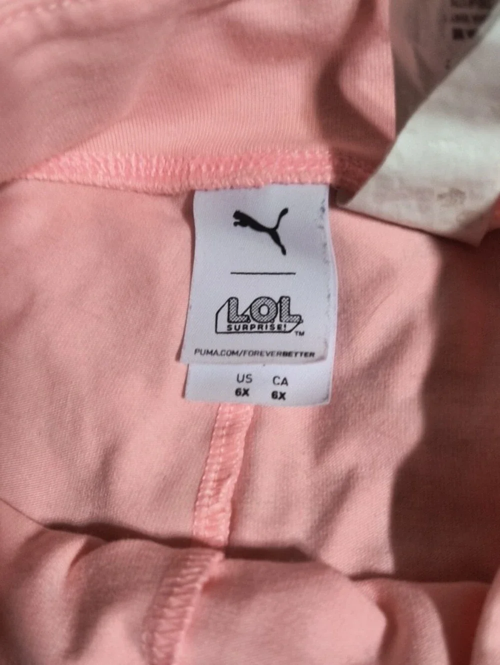 Puma Girls Pink and White Character Pajama Set with Blue Sleeve Accent